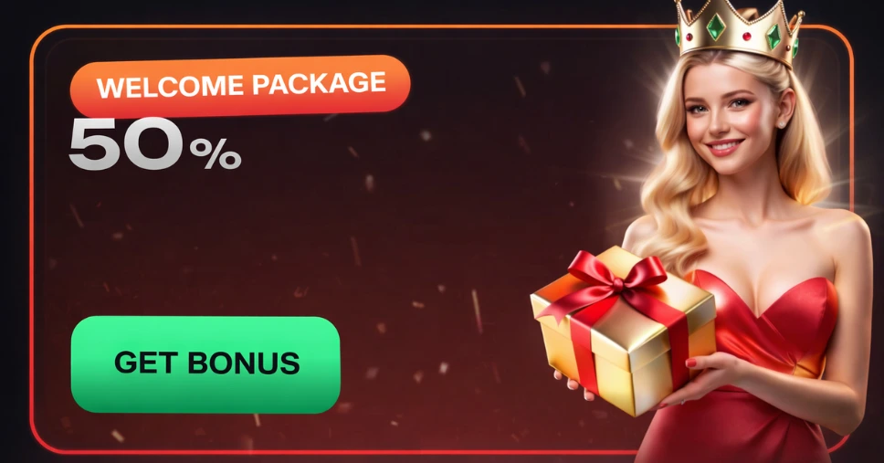  Banner featuring the 50% welcome bonus offer at Beef Casino. 